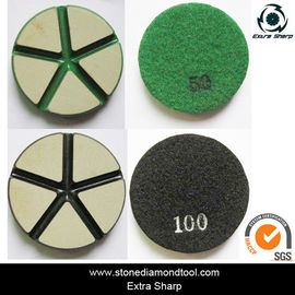 3 &quot;80mm Ceramic Resin Obligasi Diamond Grinding Disc Batu Lantai Poles Pads