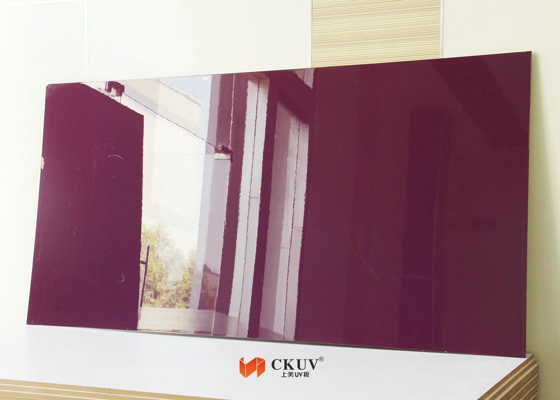 Kesehatan Lingkungan Purple UV dilapisi MDF Dewan Untuk Toko Tampilan Kabinet